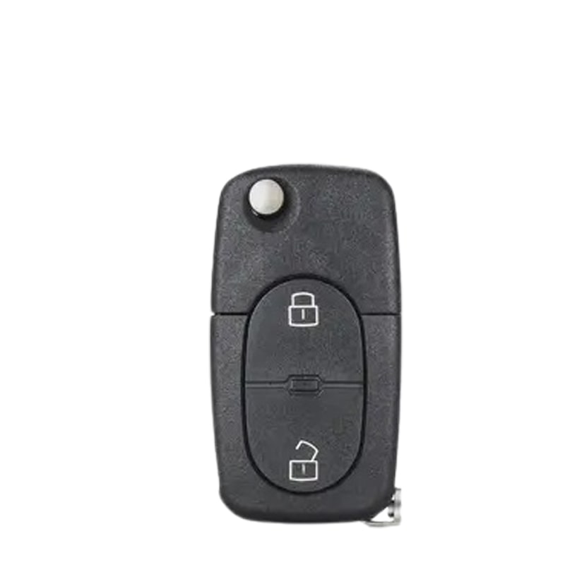 AUDI Coque Clé 2 Boutons - Boîtier Remplacement avec Pile CR2032/CR1616