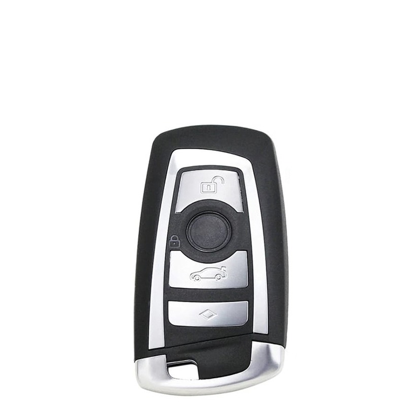 BMW Coque Clé 4 Boutons F-Series - Carcasse Smart Key Argent