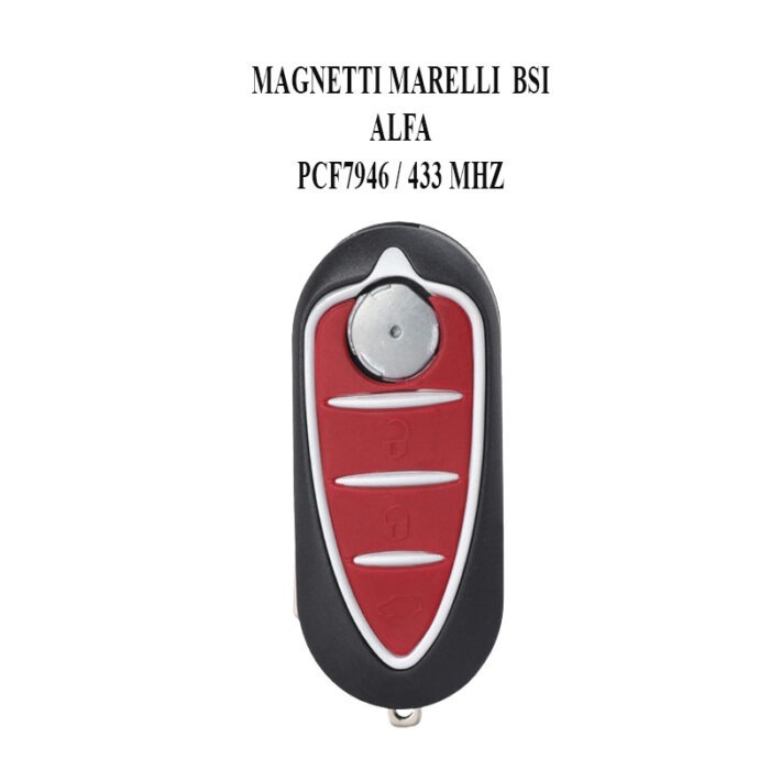 Télécommande à 3 boutons , DELPHI BSI ALFA  FLIP REMOTE KEY  PCF7946A / ID46 CHIP    433.92MHZ MITO 2008-2015 SIP22