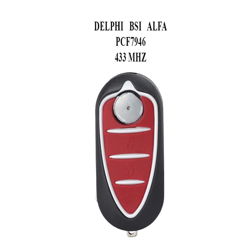 Télécommande à 3 boutons , DELPHI BSI ALFA  FLIP REMOTE KEY  PCF7946A / ID46 CHIP    433.92MHZ MITO 2008-2015 SIP22 – Image 2