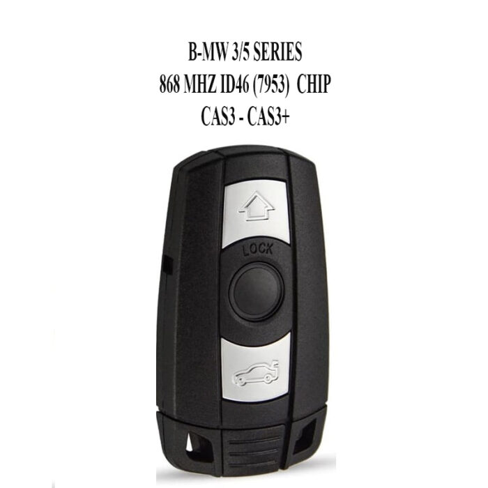Télécommande à 3 boutons , B-MW 3/5 SERIES REMOTE KEY (868 MHZ) PCF7945A – PCF7953A / ID46 CHIP CAS3,CAS3