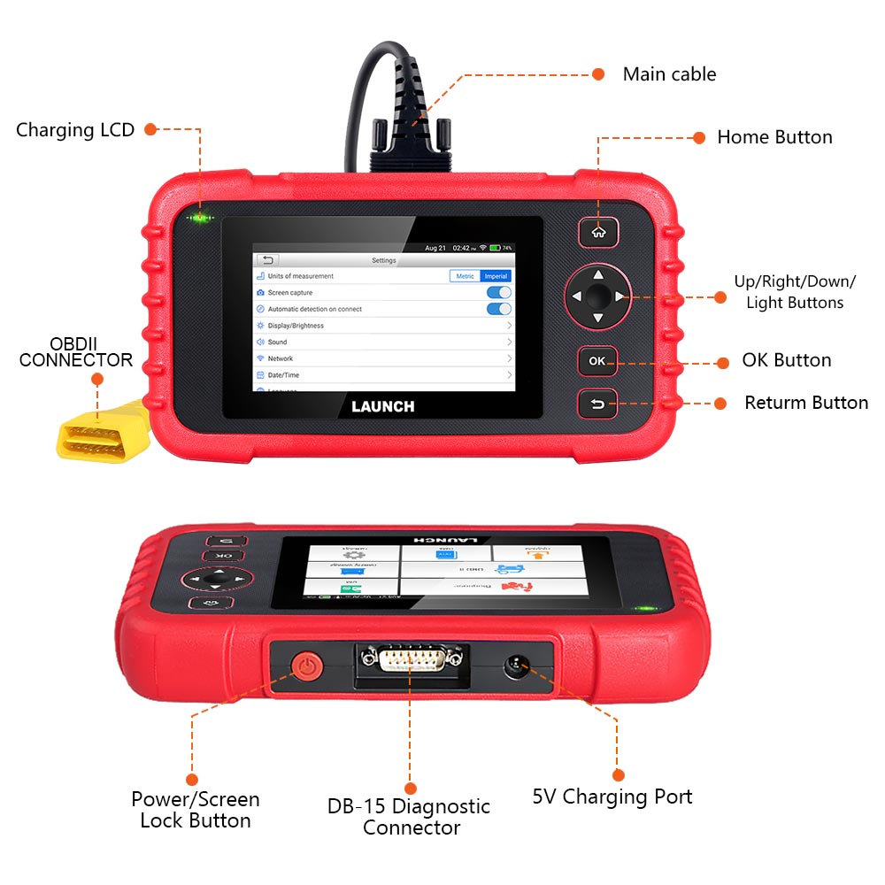 LAUNCH X431 CRP123X OBD2 SCANNER DE DIAGNOSTIC COMPLET PROFESSIONNEL