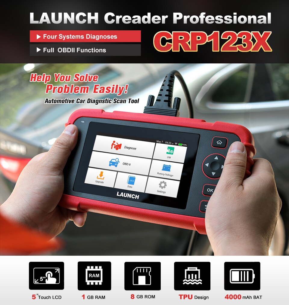 LAUNCH X431 CRP123X OBD2 SCANNER DE DIAGNOSTIC COMPLET PROFESSIONNEL