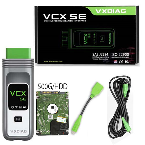 Outil de diagnostic VXDIAG VCX SE 6154 OBD2 pour VW Audi Skoda avec disque dur 500G  HDD