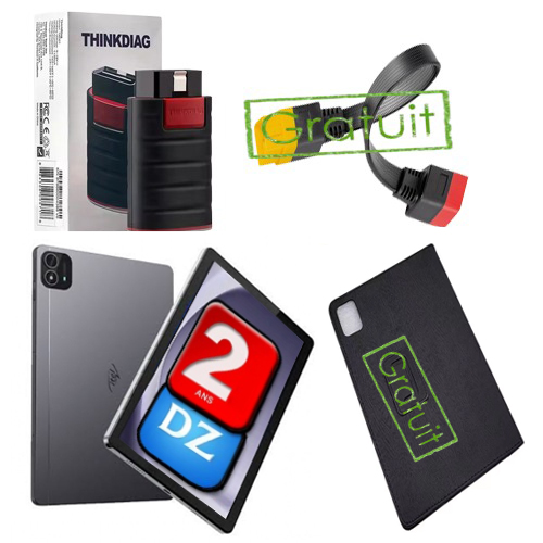 Pack Thingdiag  outil de diagnostic automobile professionnel Support multi-langues + Tablette Itel Tab2  128G 4 Ram  + 2 ans de mise à jour  Diagzone